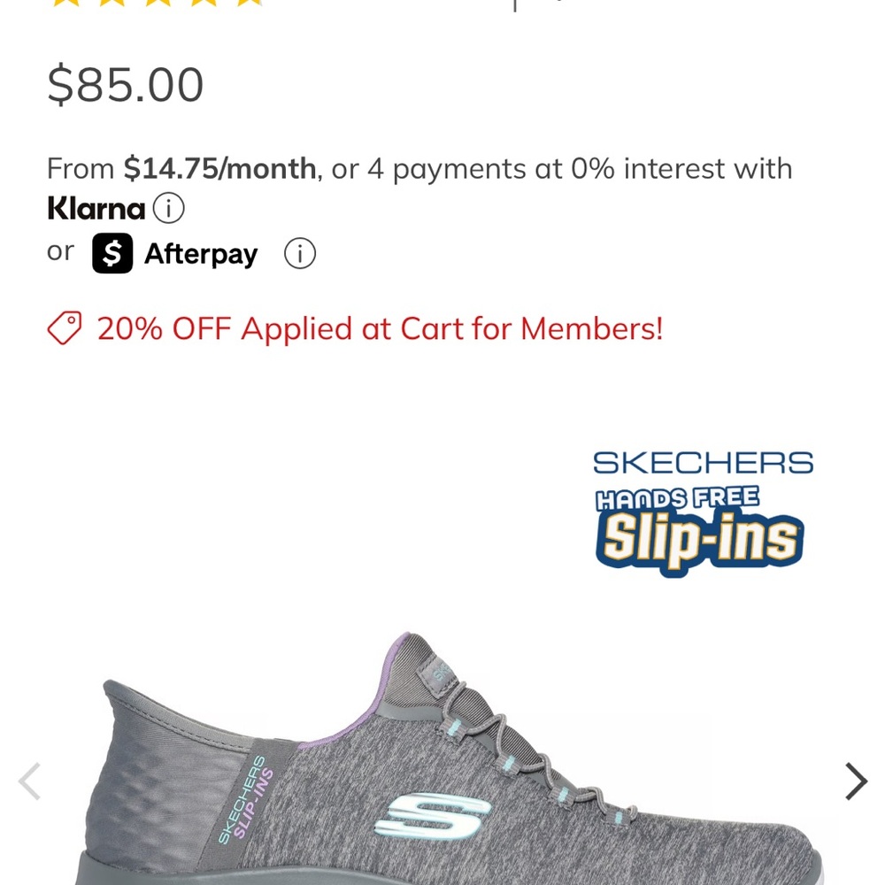 Skechers Men's Dark Gray Athletic Sneakers - Picture 4 of 6